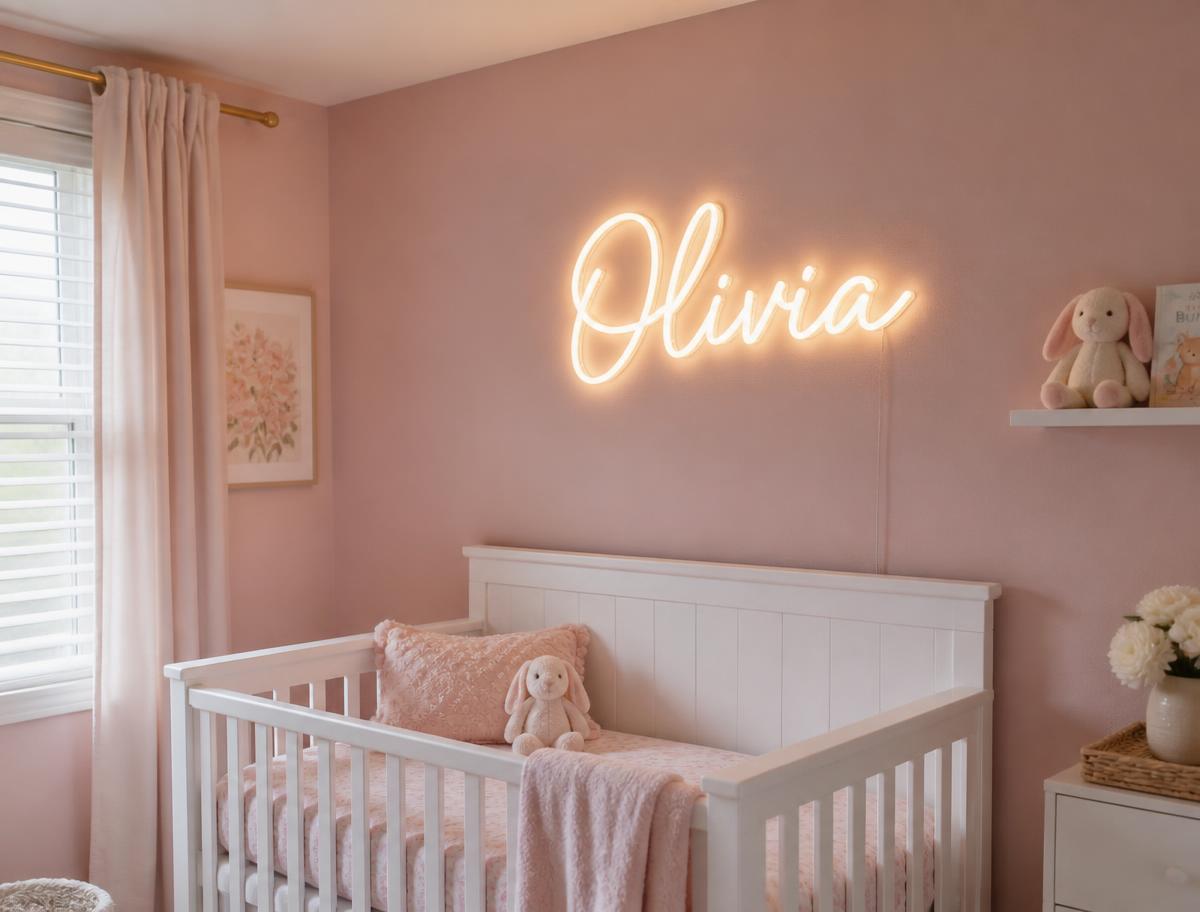 Custom Name Neon Sign installed by Halo Sign Co.